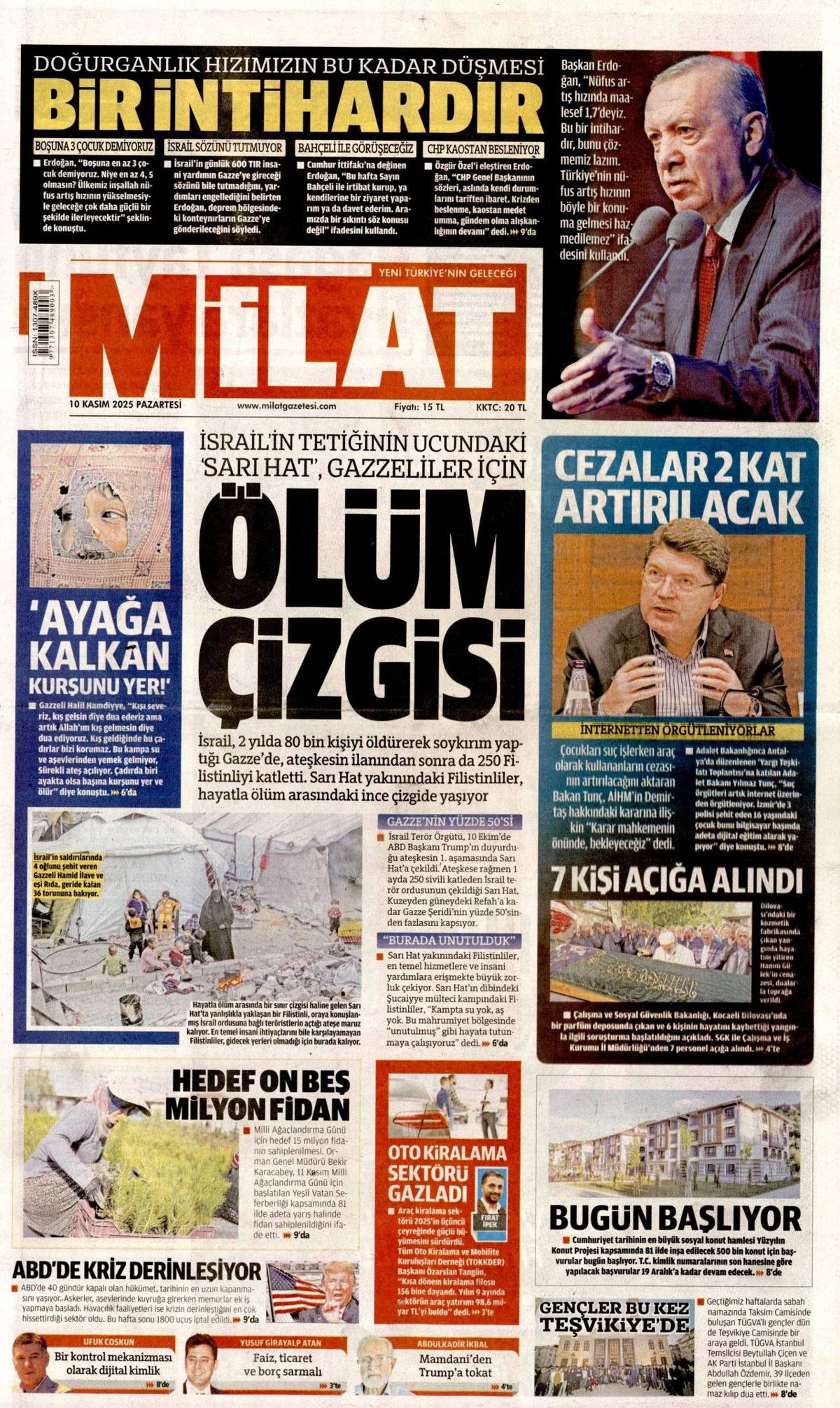 Gazi Mustafa Kemal Atatürk'ün vefatının 87. yılı... Manşetler siyah beyaza büründü! 10 Kasım gazete manşetleri! 12