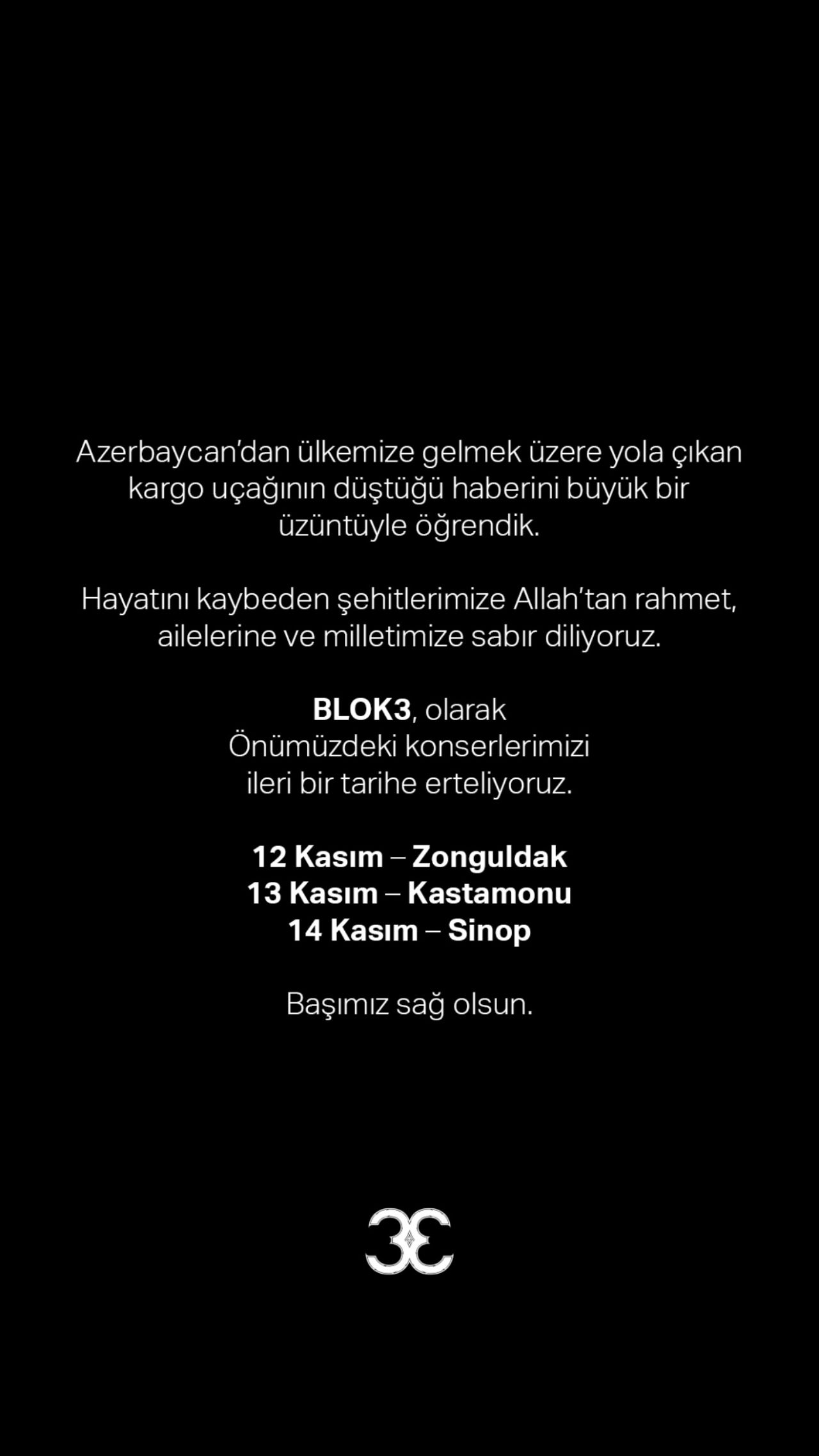 Blok3, şehit haberlerinin ardından konserlerini iptal etti 3