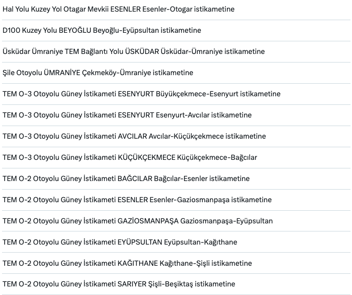 Ceza yemeyin! Hız sınırları değişti, binlerce noktaya radar kondu! İşte İstanbul'daki radar noktaları tam liste 9