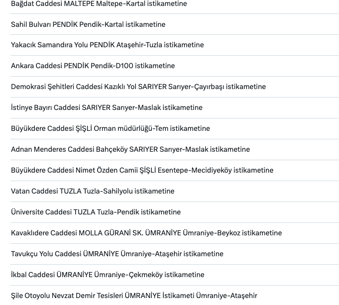 Ceza yemeyin! Hız sınırları değişti, binlerce noktaya radar kondu! İşte İstanbul'daki radar noktaları tam liste 28