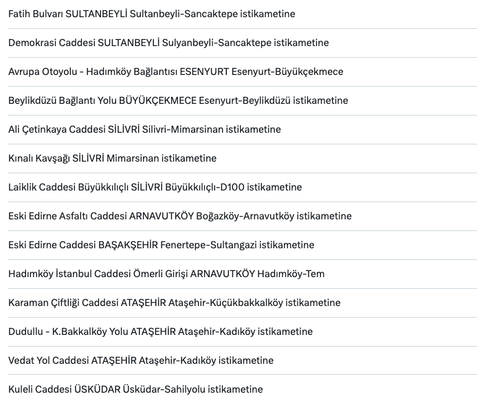 Ceza yemeyin! Hız sınırları değişti, binlerce noktaya radar kondu! İşte İstanbul'daki radar noktaları tam liste 21