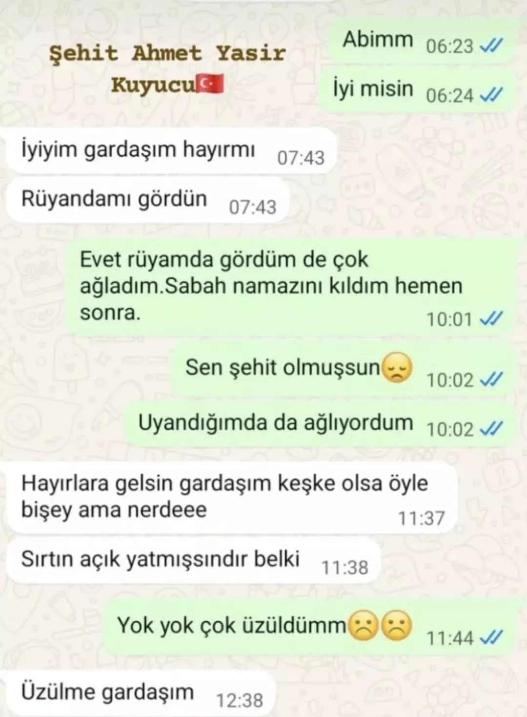 Faciadan saatler önce... Şehit Ahmet Yasir Kuyucu’nun kız kardeşiyle son konuşması ortaya çıktı! "Sen şehit olmuşsun…" 5