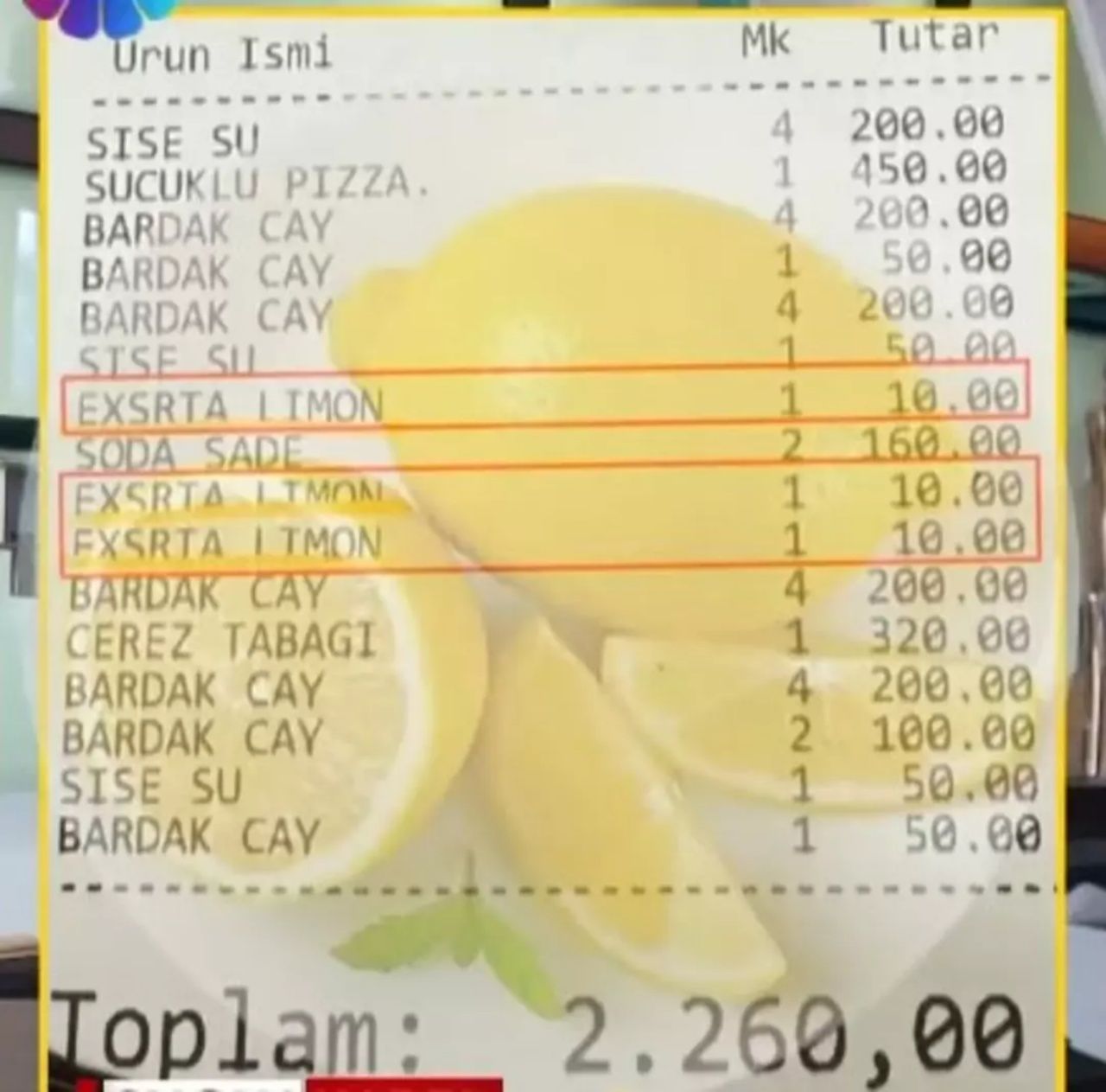 Kuzguncuk'ta hesap şoku! Çayın sodanın yanında verilen dilim limonu adisyona yazdılar! Fiyatı şoke etti 5