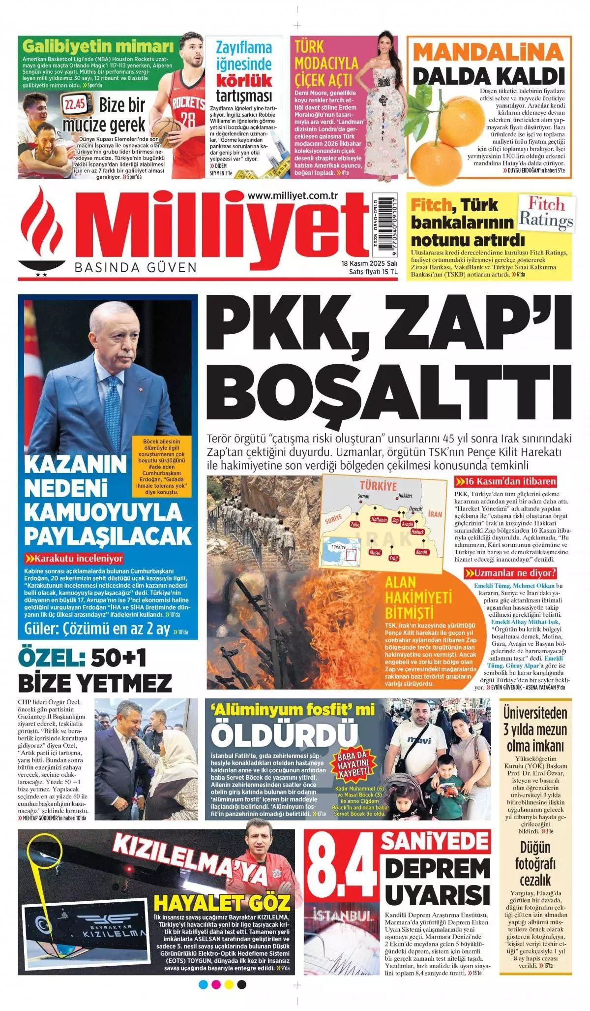 PKK, 45 yıl sonra Zap'tan çekildi! Peki uzmanlar ne diyor? İşte 18 Kasım gazete manşetleri... 2