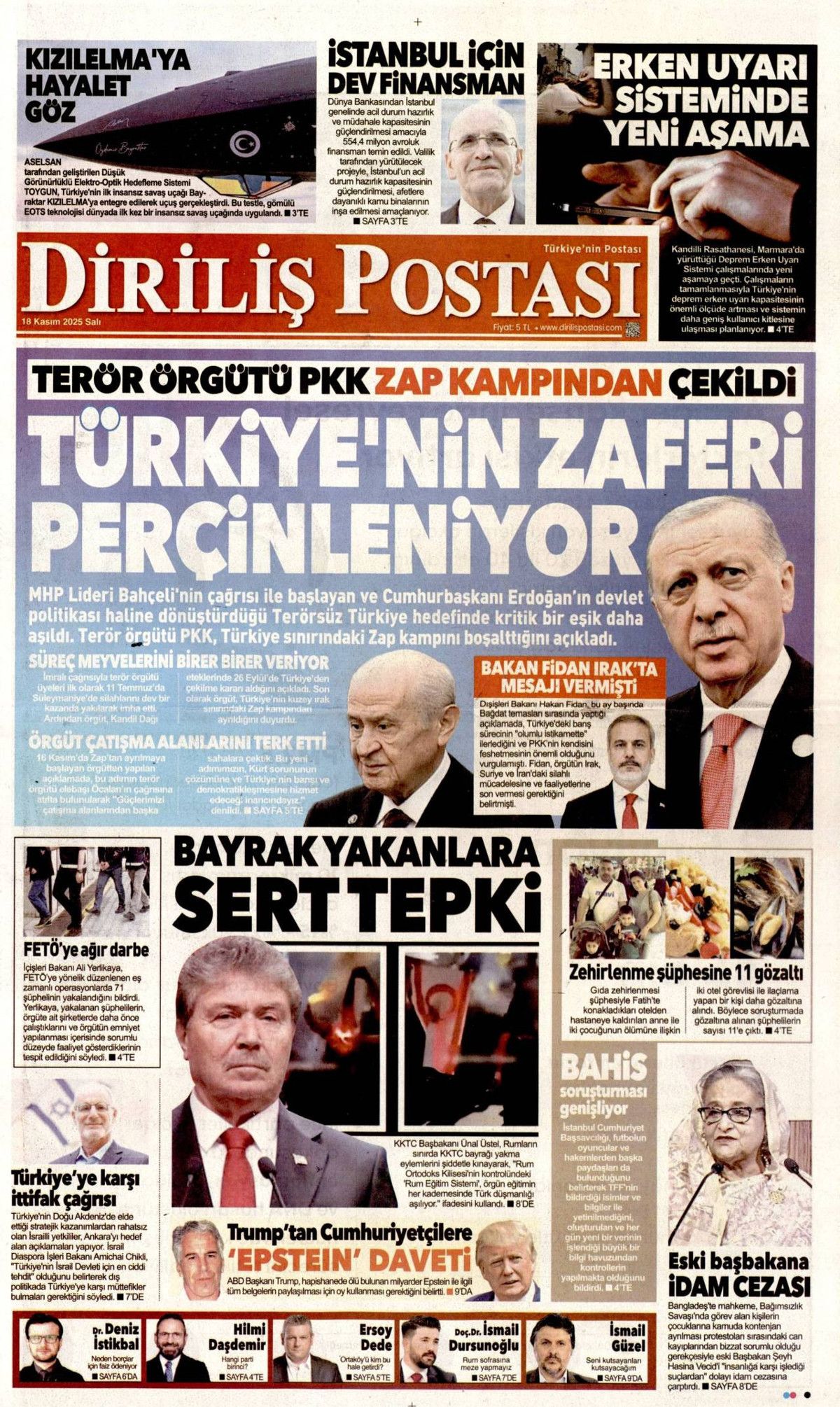 PKK, 45 yıl sonra Zap'tan çekildi! Peki uzmanlar ne diyor? İşte 18 Kasım gazete manşetleri... 11