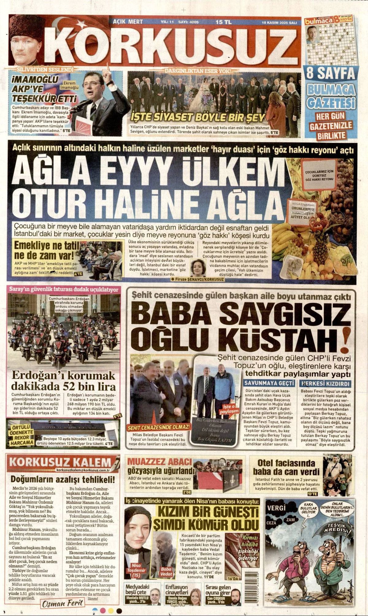 PKK, 45 yıl sonra Zap'tan çekildi! Peki uzmanlar ne diyor? İşte 18 Kasım gazete manşetleri... 20