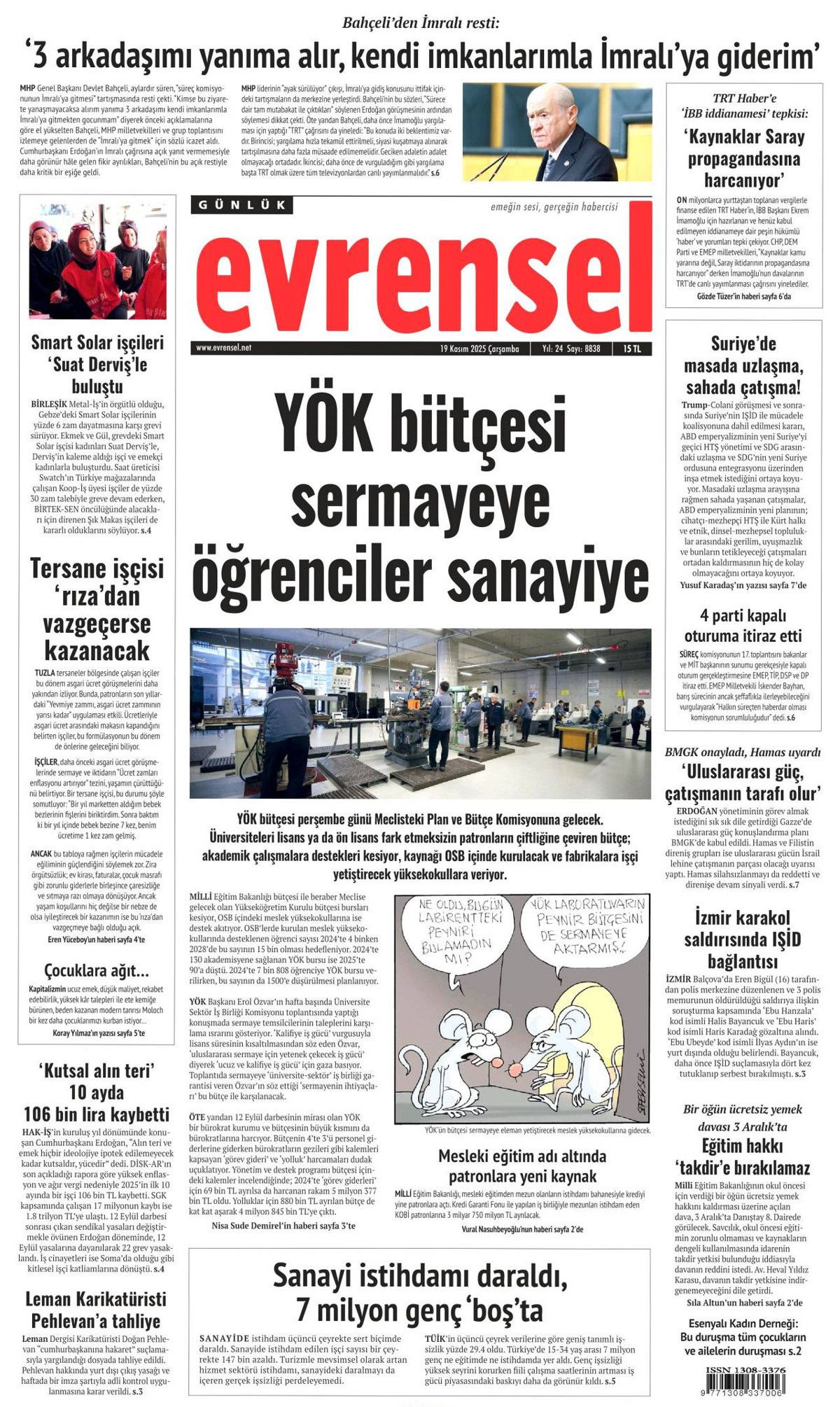 Devlet Bahçeli'nin İmralı resti manşetlerde! Hangi gazete nasıl gördü? 20