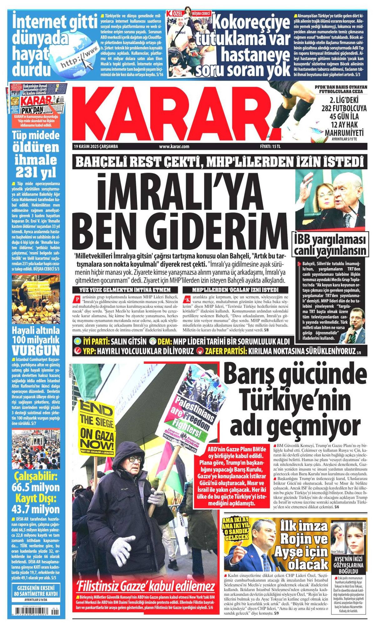 Devlet Bahçeli'nin İmralı resti manşetlerde! Hangi gazete nasıl gördü? 8