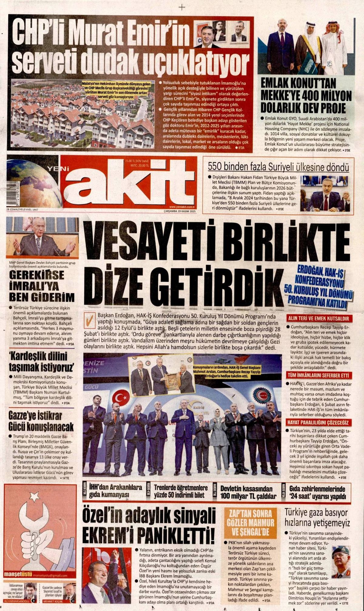 Devlet Bahçeli'nin İmralı resti manşetlerde! Hangi gazete nasıl gördü? 12