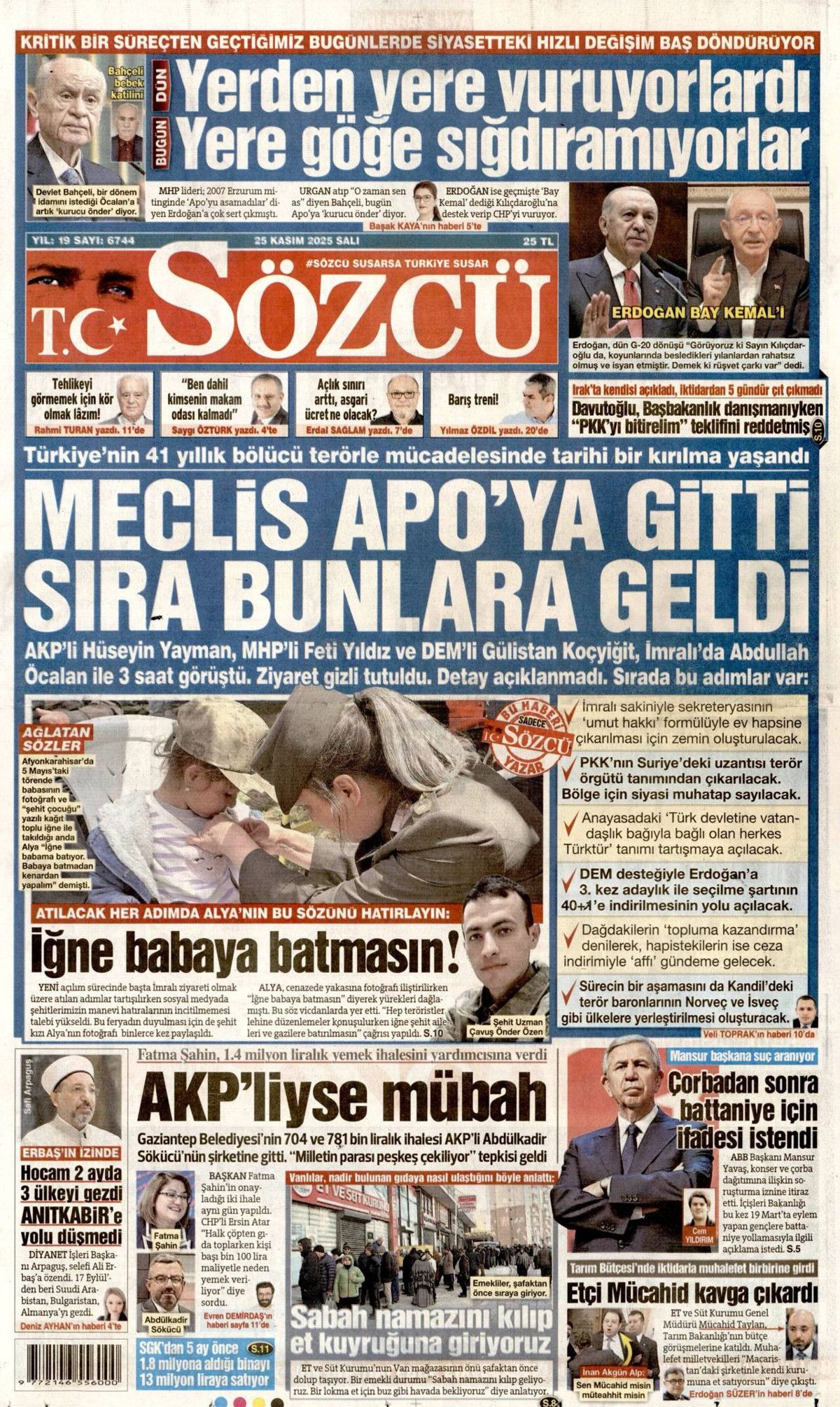 İmralı heyeti olumlu döndü! Terörsüz Türkiye Komisyonu-Öcalan görüşmesi manşetlerde... 7