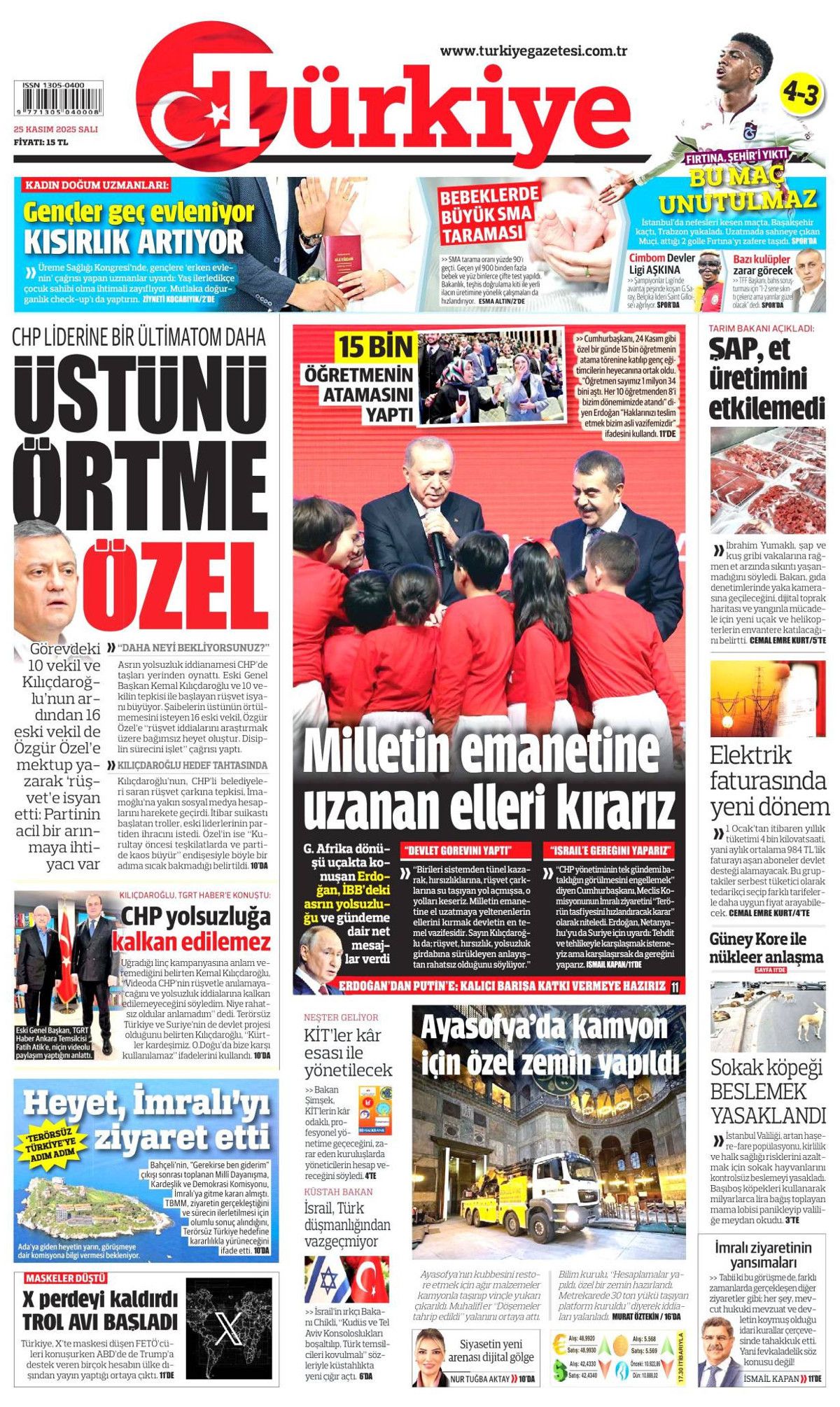 İmralı heyeti olumlu döndü! Terörsüz Türkiye Komisyonu-Öcalan görüşmesi manşetlerde... 8