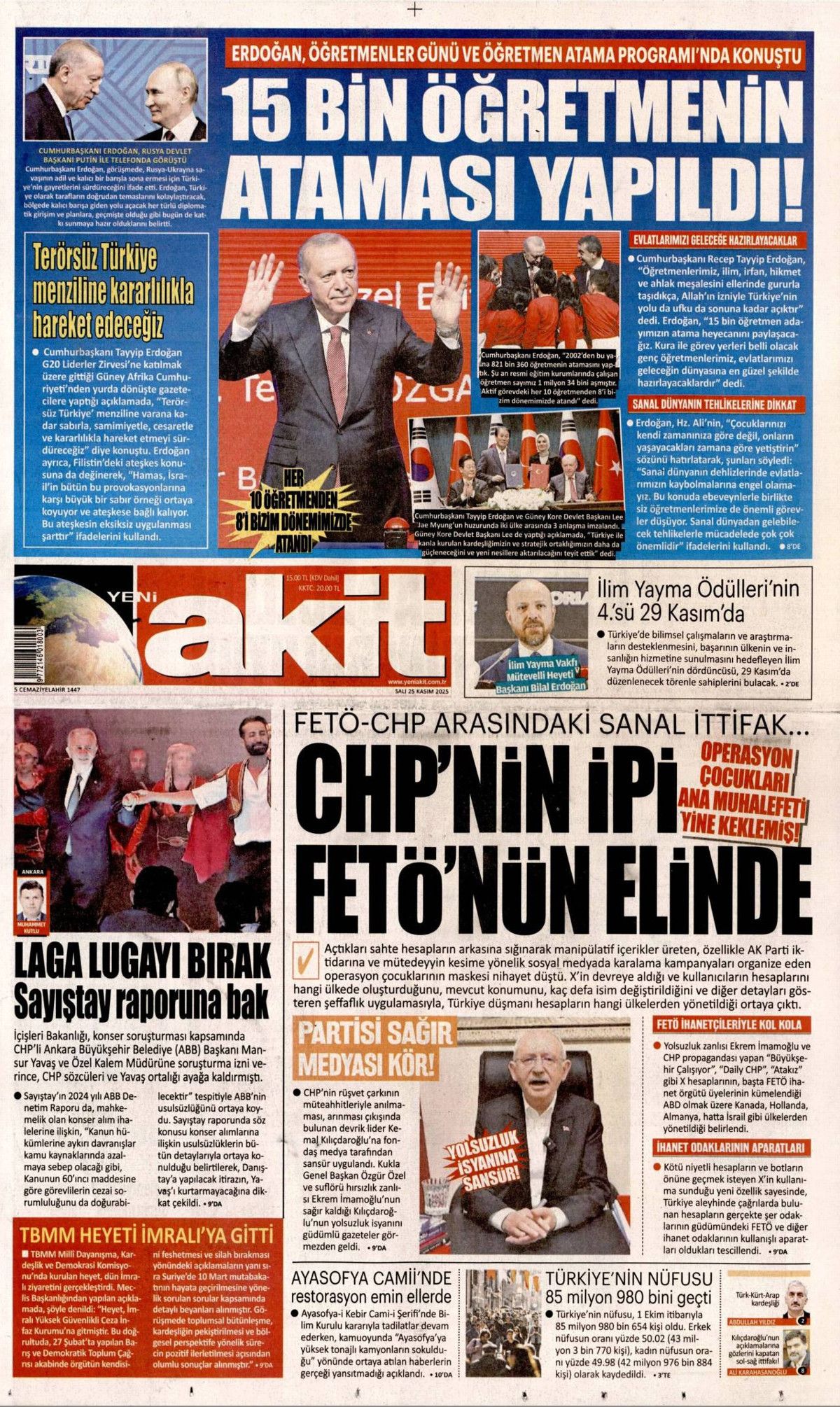 İmralı heyeti olumlu döndü! Terörsüz Türkiye Komisyonu-Öcalan görüşmesi manşetlerde... 19