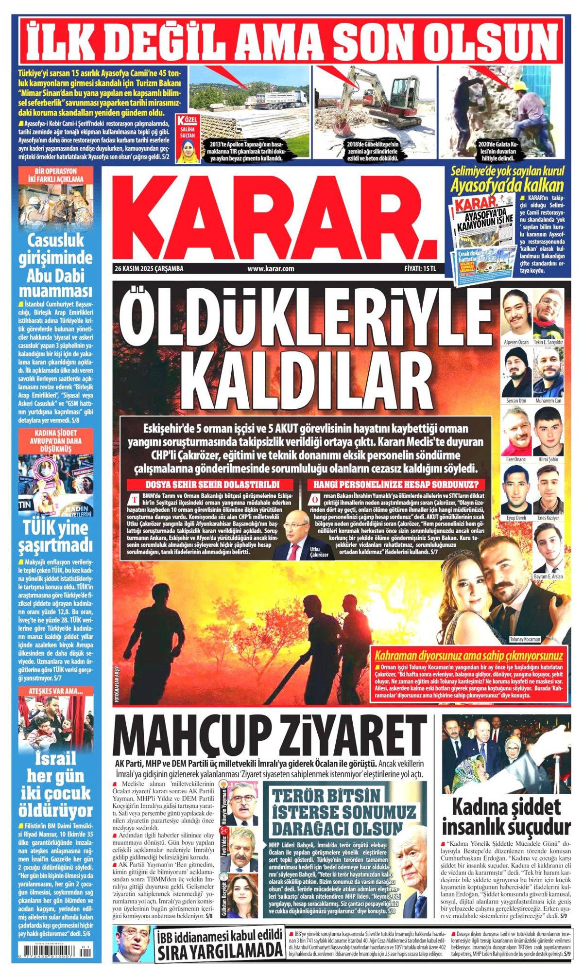 Devlet Bahçeli'nin "Terör bitsin de varsın sonumuz darağacı olsun" çıkışı manşetlerde! Hangi gazete nasıl gördü? 9