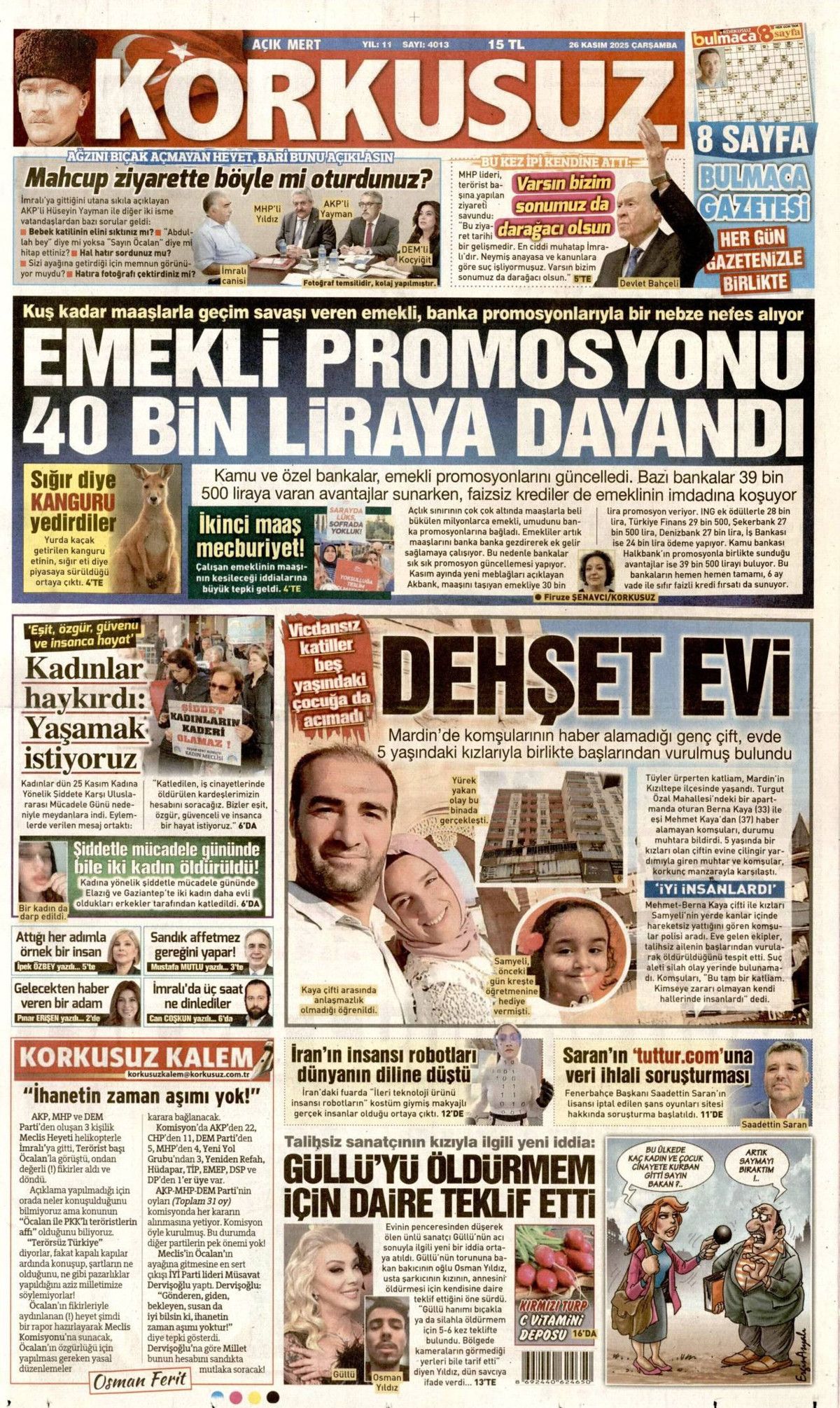 Devlet Bahçeli'nin "Terör bitsin de varsın sonumuz darağacı olsun" çıkışı manşetlerde! Hangi gazete nasıl gördü? 15