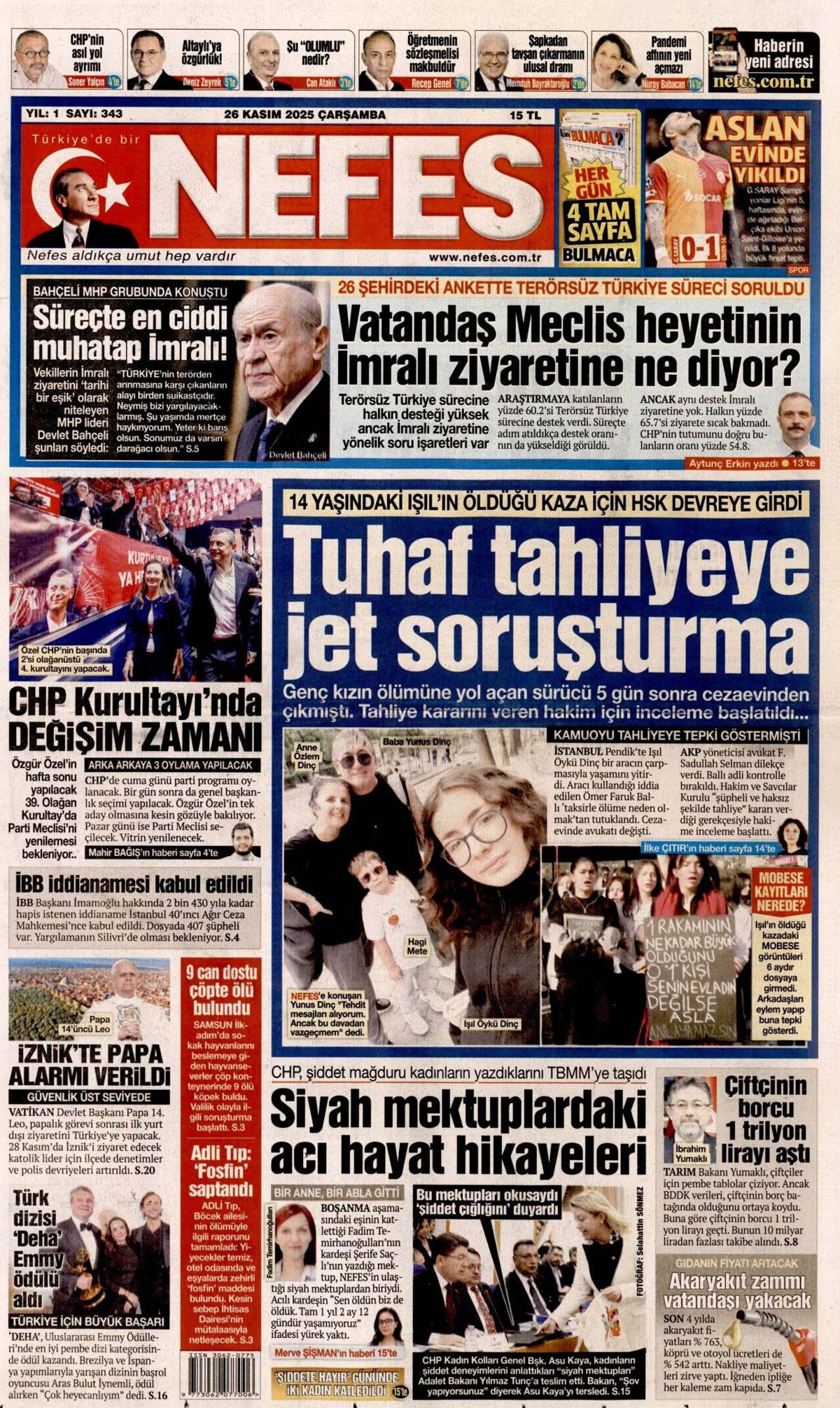 Devlet Bahçeli'nin "Terör bitsin de varsın sonumuz darağacı olsun" çıkışı manşetlerde! Hangi gazete nasıl gördü? 20