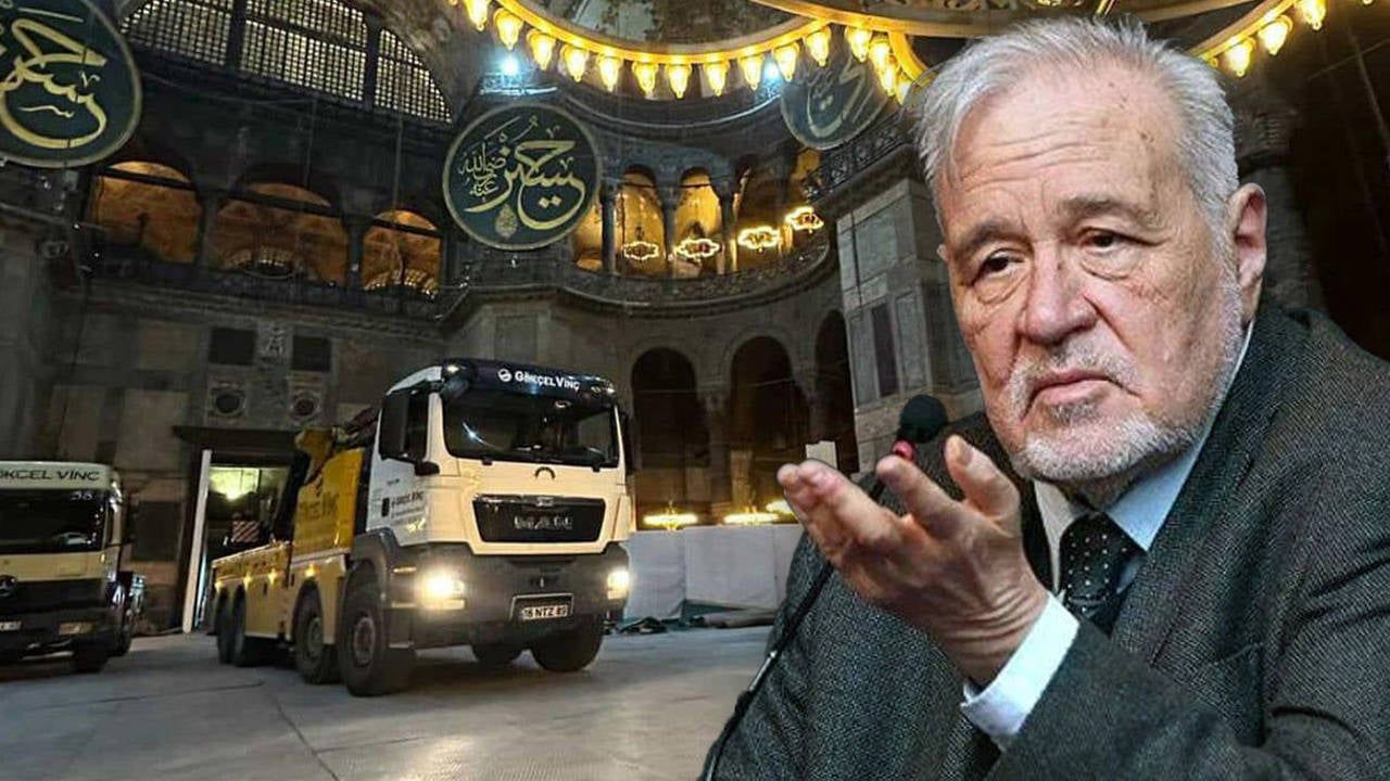 Ayasofya’da ağır tonajlı kamyon krizi! İlber Ortaylı'dan dikkat çeken çıkış: Bu yapı bu yükü kaldıramaz! 1