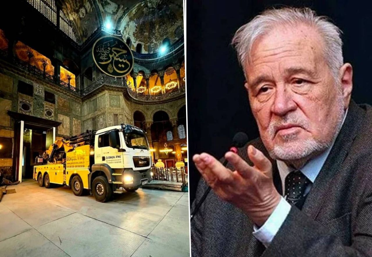 Ayasofya’da ağır tonajlı kamyon krizi! İlber Ortaylı'dan dikkat çeken çıkış: Bu yapı bu yükü kaldıramaz! 6