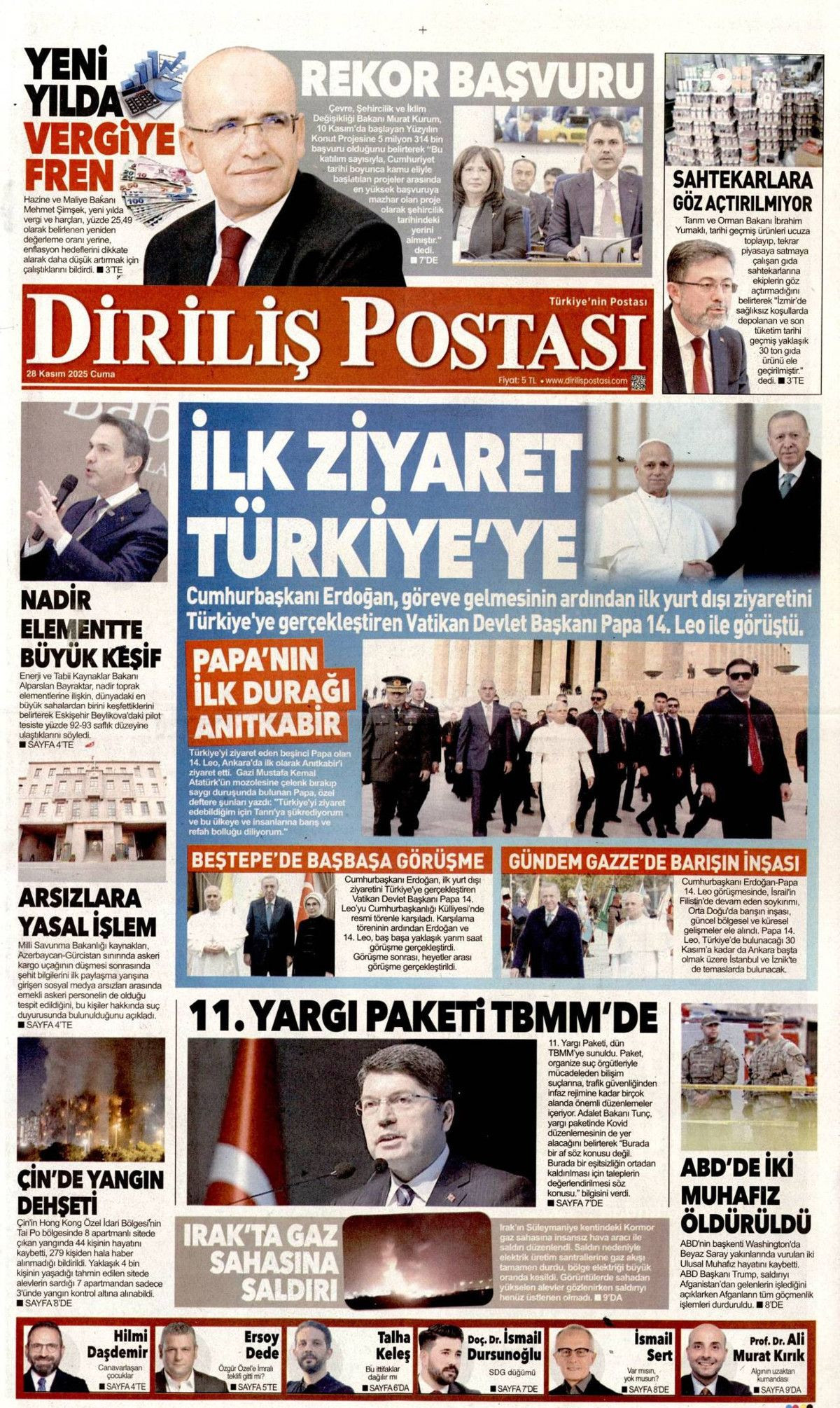 İznik, Papa için hazır... Dünyanın izlediği ziyaret manşetlerde! Hangi gazete nasıl gördü? 9
