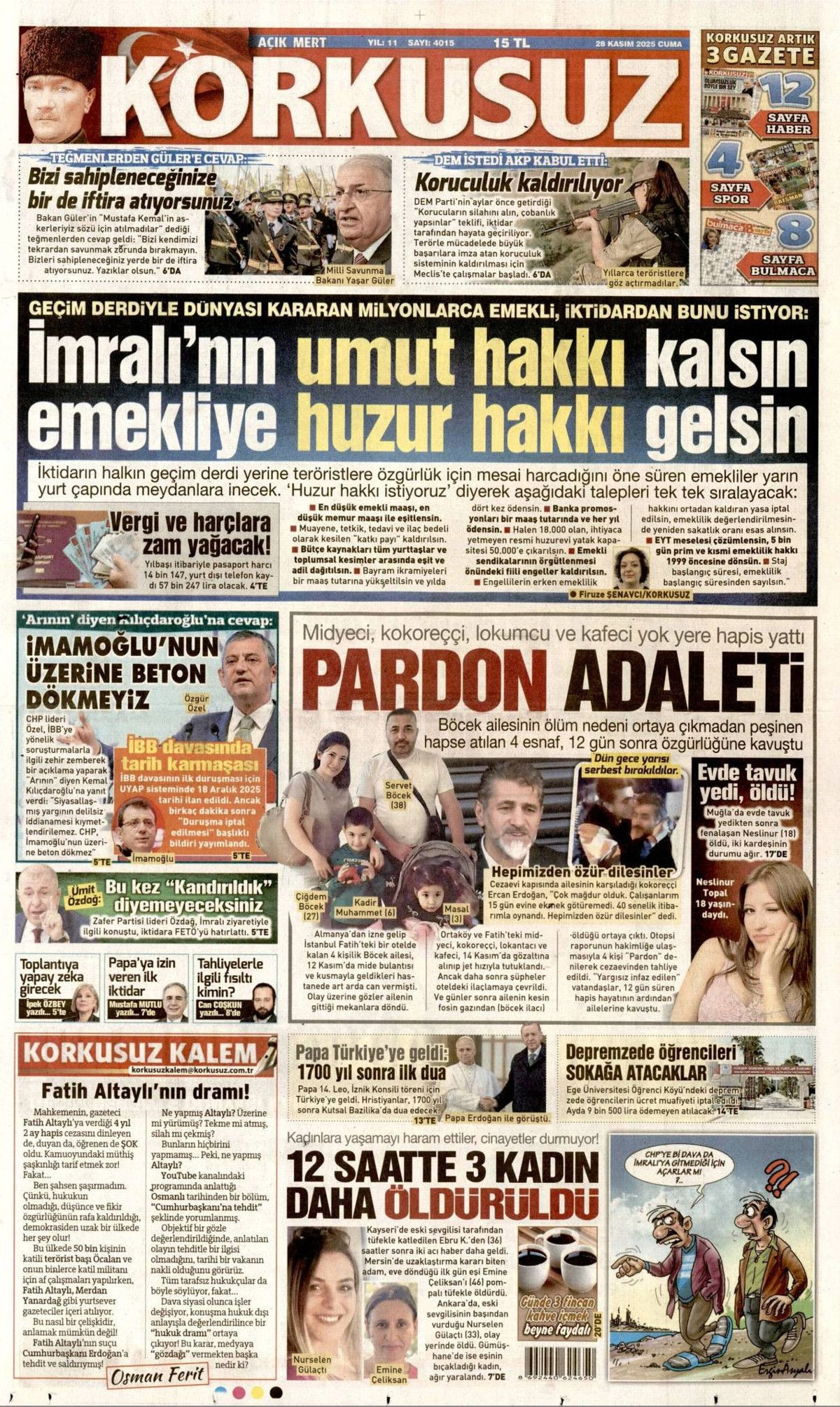 İznik, Papa için hazır... Dünyanın izlediği ziyaret manşetlerde! Hangi gazete nasıl gördü? 16