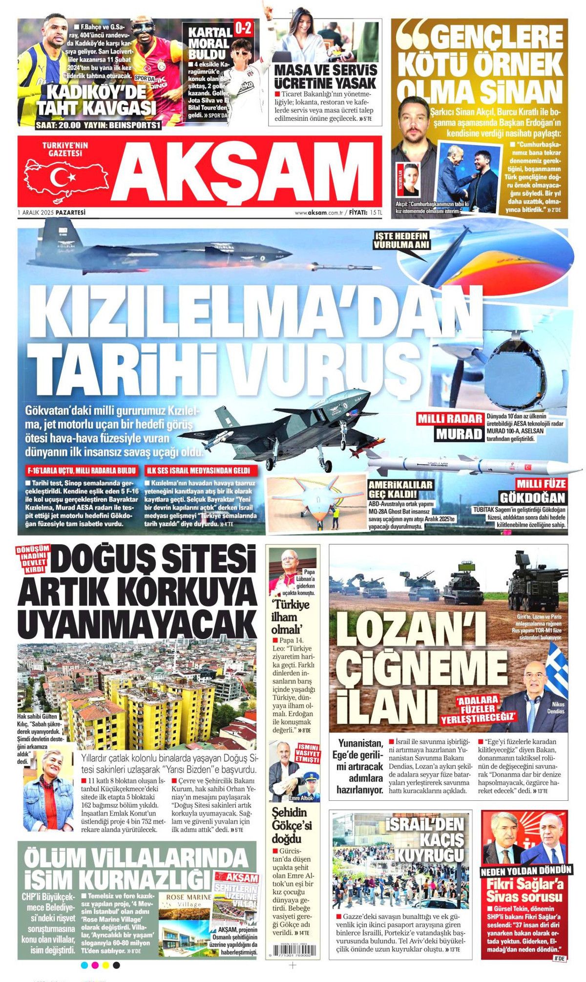 Havadaki kuralları değiştiren atış manşetlerde! KIZILELMA'dan dünyada bir ilk... 7