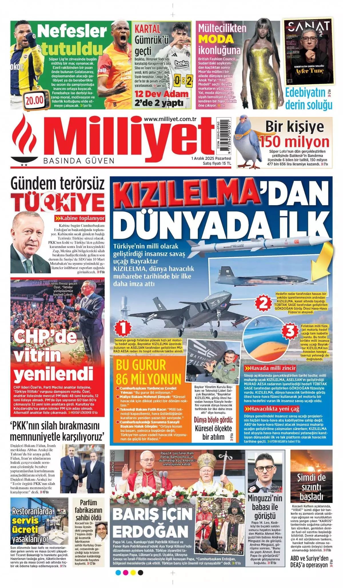 Havadaki kuralları değiştiren atış manşetlerde! KIZILELMA'dan dünyada bir ilk... 2