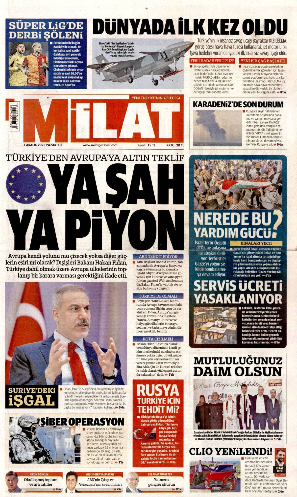 Havadaki kuralları değiştiren atış manşetlerde! KIZILELMA'dan dünyada bir ilk... 16