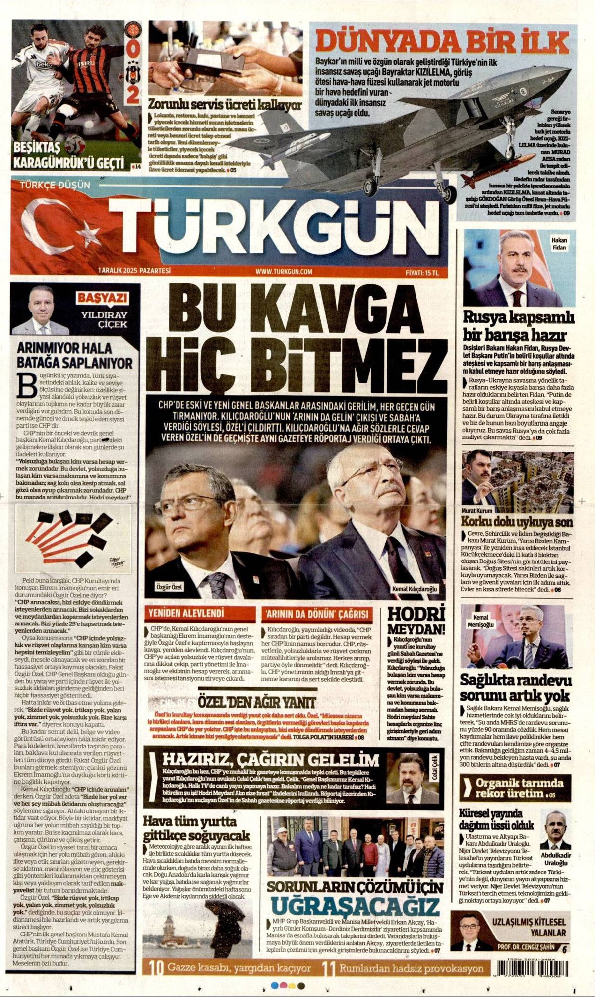Havadaki kuralları değiştiren atış manşetlerde! KIZILELMA'dan dünyada bir ilk... 11