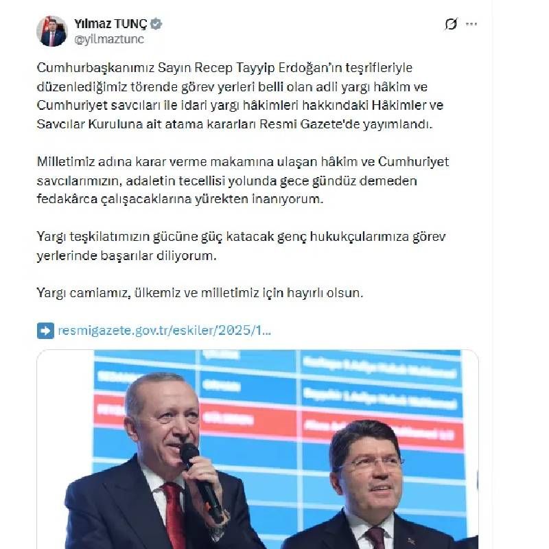 HSK’dan gece yarısı kararı! Resmi Gazete’de yayınlandı: Yargıda beklenen liste açıklandı: İşte o atamalar... 4
