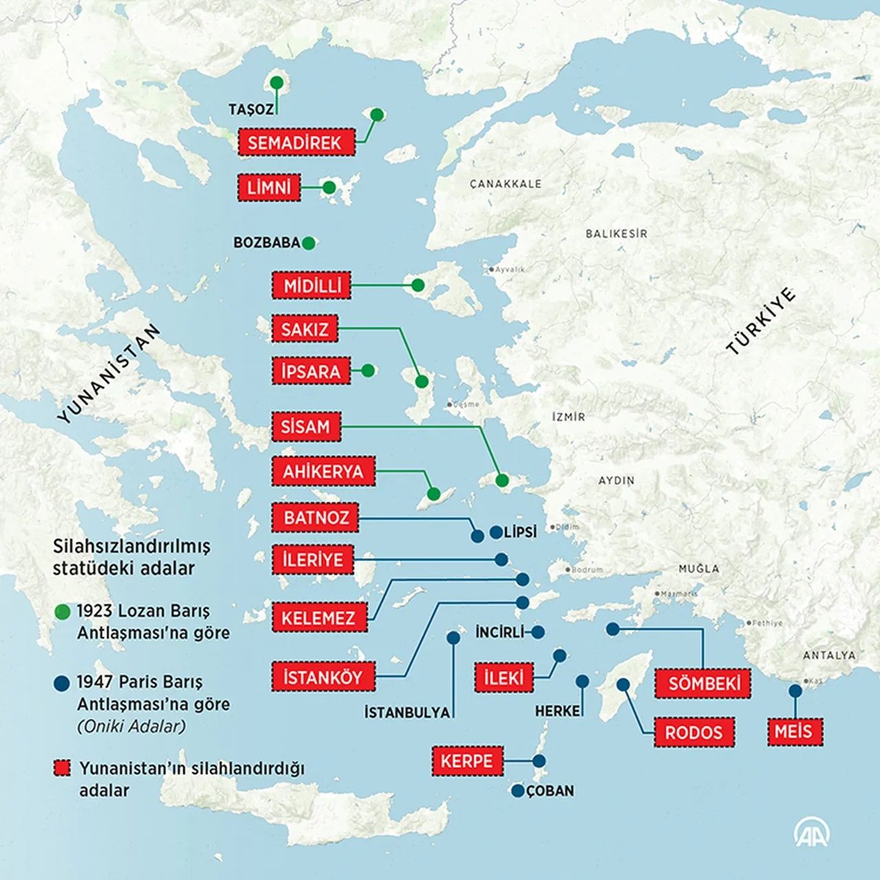 Yunanistan'ı çıldırtan hata! Avrupa Komisyonu'nda harita krizi: On İki Ada Türkiye rengiyle gösterildi, Yunanistan çılgına döndü! 2