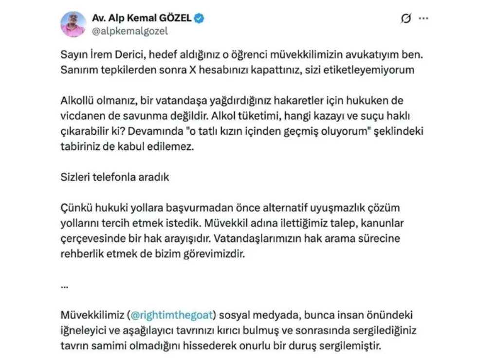 Takipçisine hakaret eden İrem Derici, ''Avukatı para istedi'' deyince ortalık karıştı! Tepki gecikmedi 4