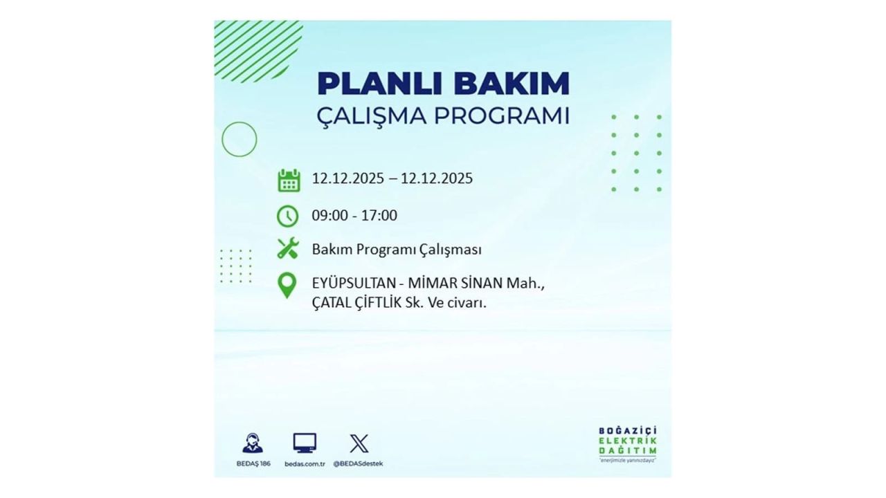 İstanbul'da büyük kesinti! İşte 12 Aralık Cuma günü İstanbul'da elektrik kesintisi yaşanacak ilçeler (İstanbul'da elektrikler ne zaman gelecek) 60