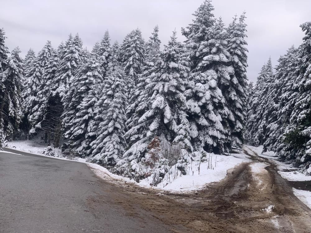Bolu'nun yüksek kesimleri beyaza büründü! Kar kalınlığı 10 santimetreye ulaştı 2