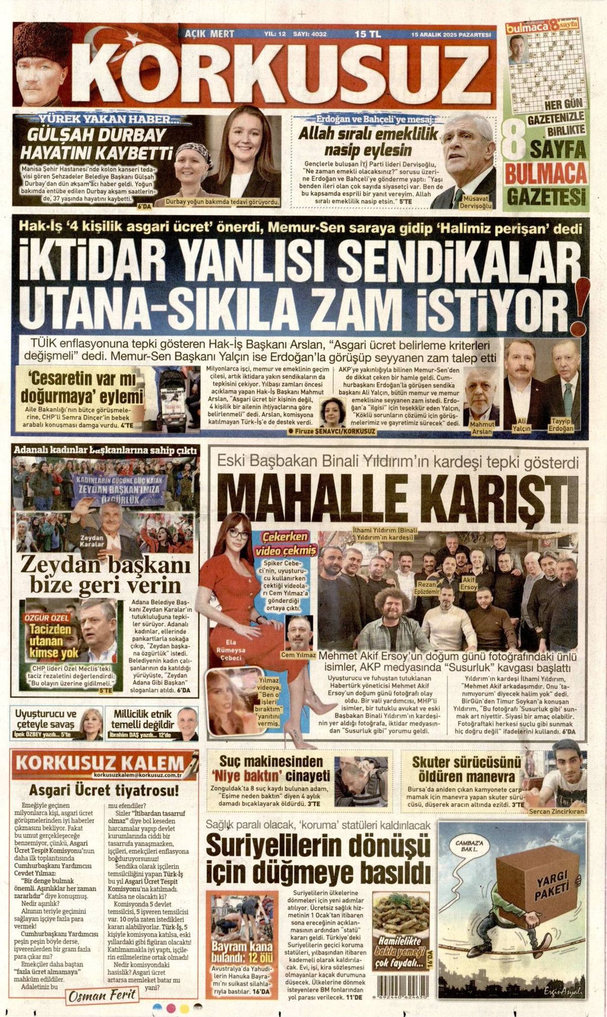 Ankara'da şifre: Stratejik sabır! İşte günün gazete manşetleri... 22