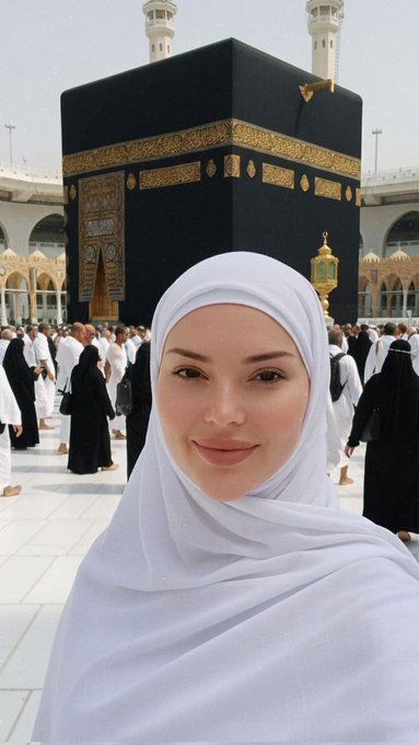 Sosyal medya fenomeni Cansu Taşkın Umre'ye gitti! Tesettürlü pozları dikkat çekti 2