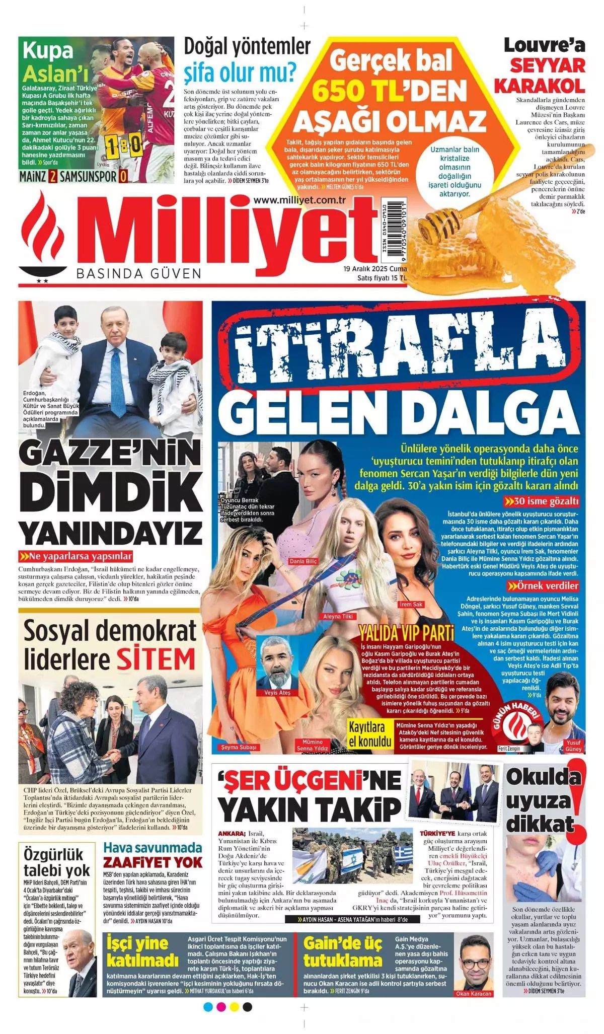 İtirafla gelen dalga... Ünlülere uyuşturucu operasyonu gazete manşetlerinde! 1