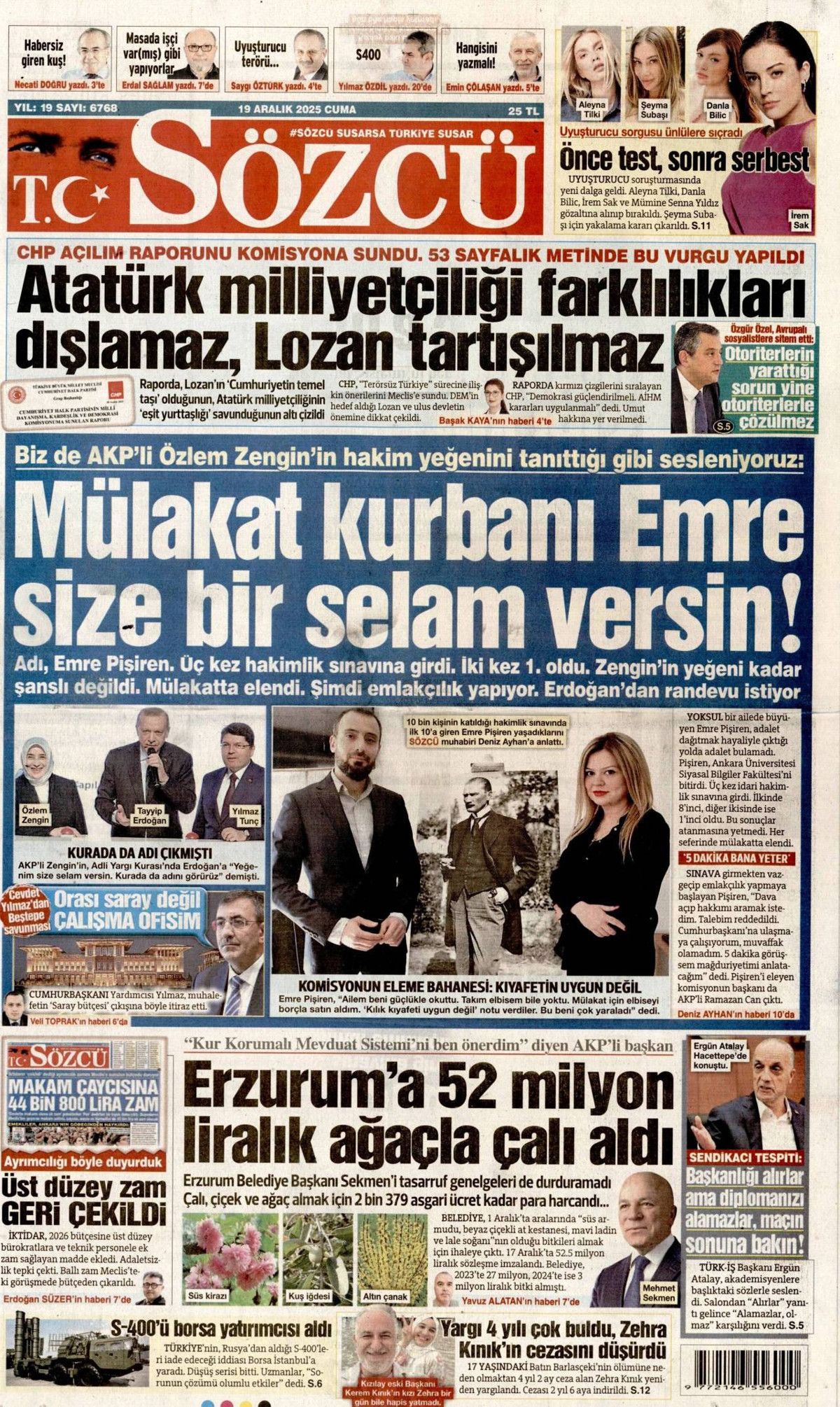 İtirafla gelen dalga... Ünlülere uyuşturucu operasyonu gazete manşetlerinde! 6