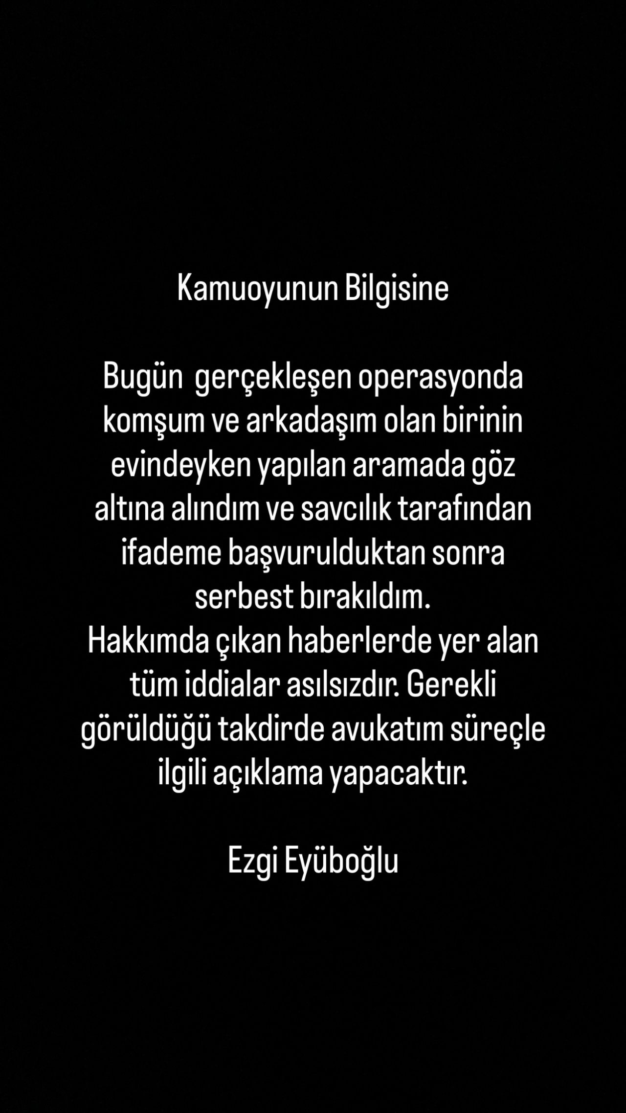 Uyuşturucu soruşturmasında gözaltına alınmıştı! Serbest bırakılan Ezgi Eyüboğlu'ndan ilk açıklama 4