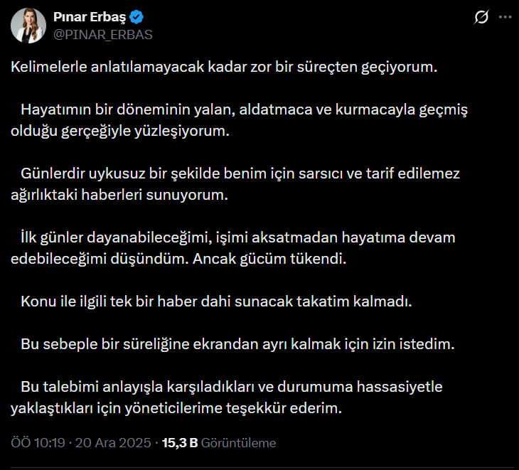 Mehmet Akif Ersoy'un eski eşi Pınar Erbaş'ın Show TV'den kovulduğu iddia edilmişti! Ünlü spiker sessizliğini bozdu 4