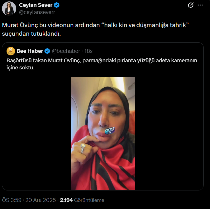 Başörtüsü ile video paylaşan sosyal medya fenomeni Murat Övüç tutuklandı 2