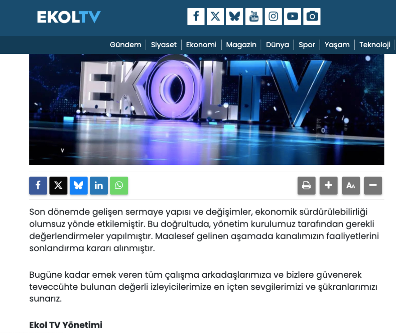 Ekol TV kapanıyor! Operasyondan mı kaçtılar? Mübariz ve Veysel Şahin iddiası 2
