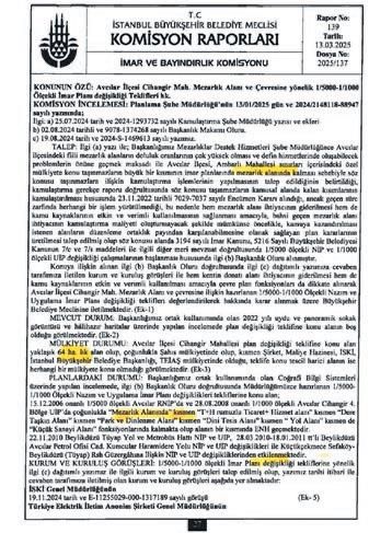 İBB Avcılar’da mezarlık alanını imara açtı: 65 dönümlük alanla 10 milyar TL’lik rant, devlet kasasına sıfır vergi! 6
