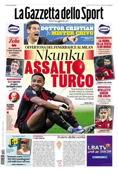 İtalyan basınından Nkunku ve Icardi manşeti 8