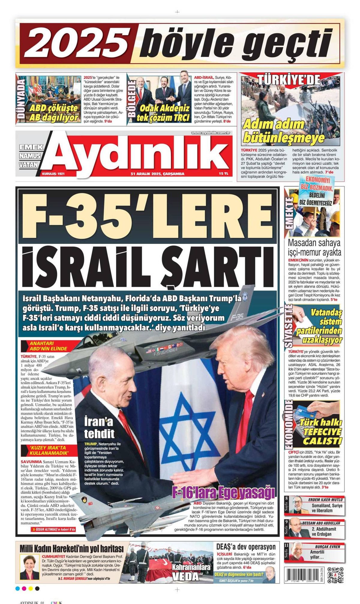 DEAŞ'a karşı büyük temizlik başladı! Elebaşları da yakalandı... 31 Aralık Çarşamba gazete manşetleri 6
