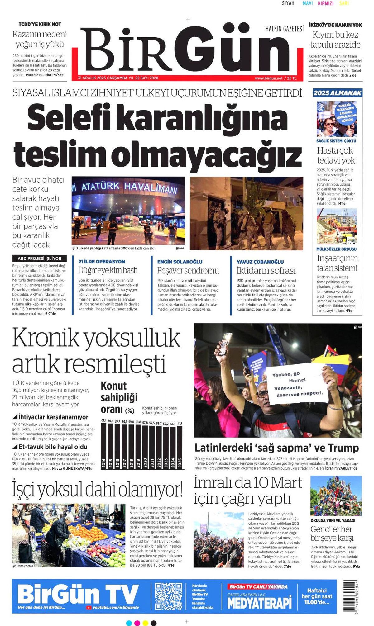 DEAŞ'a karşı büyük temizlik başladı! Elebaşları da yakalandı... 31 Aralık Çarşamba gazete manşetleri 24
