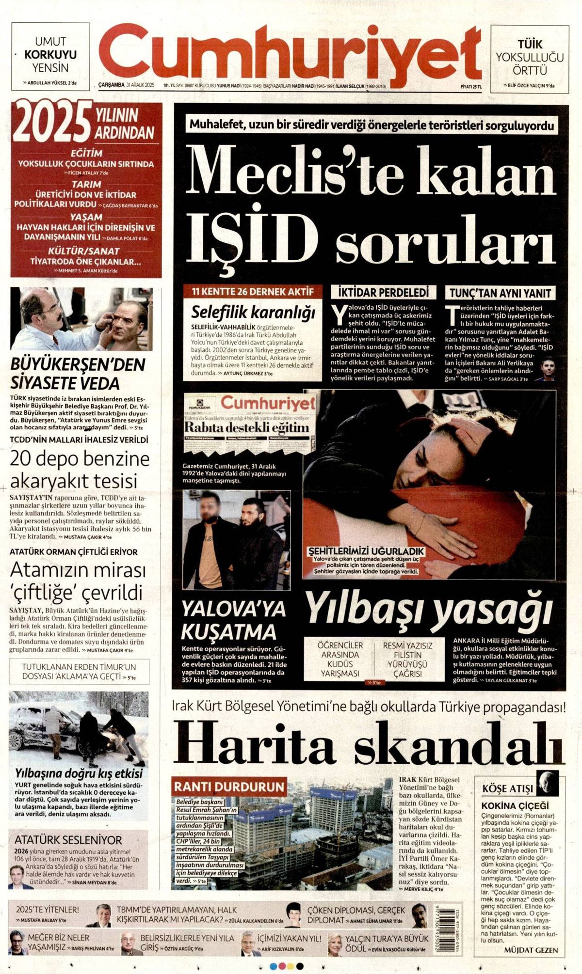 DEAŞ'a karşı büyük temizlik başladı! Elebaşları da yakalandı... 31 Aralık Çarşamba gazete manşetleri 8