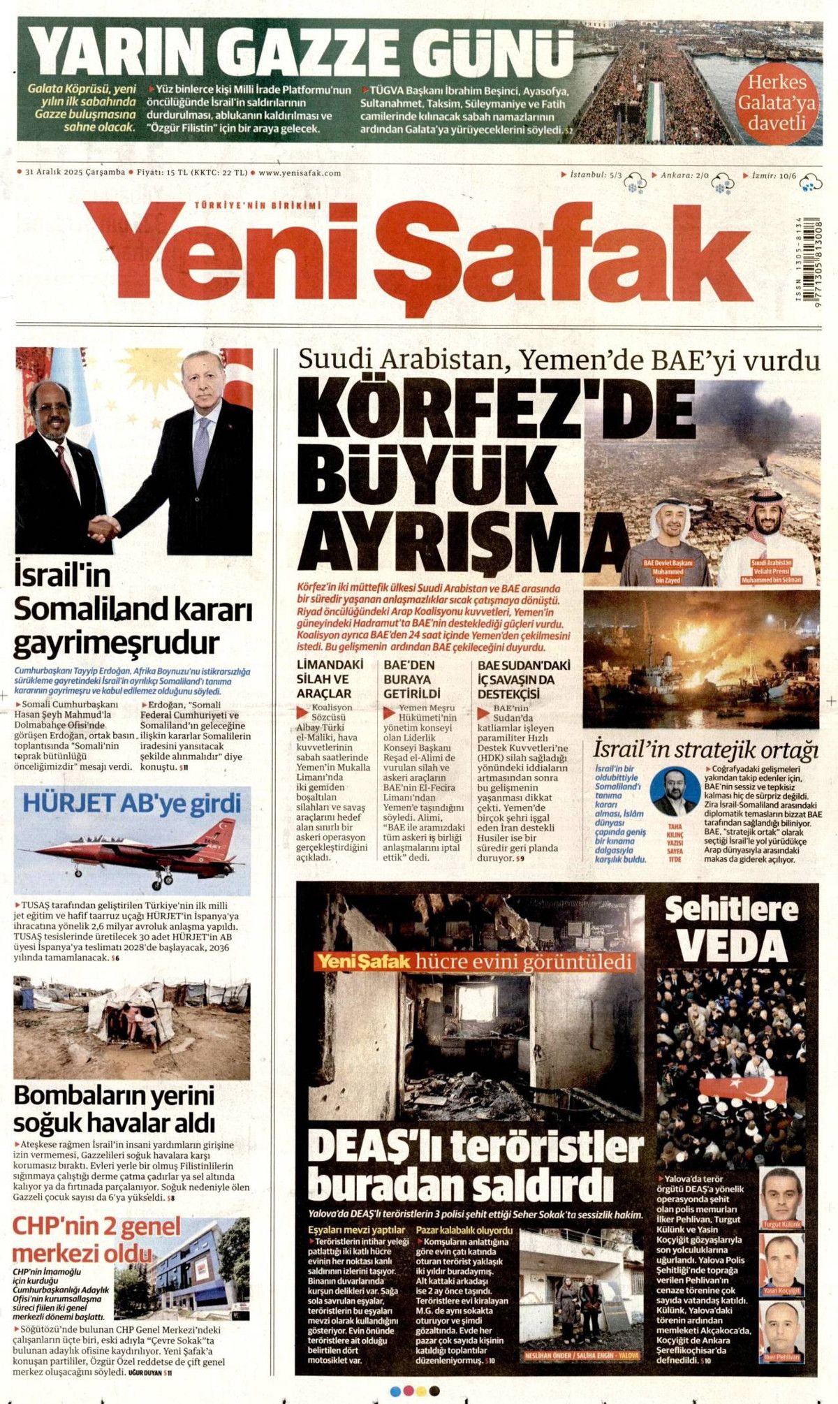 DEAŞ'a karşı büyük temizlik başladı! Elebaşları da yakalandı... 31 Aralık Çarşamba gazete manşetleri 4