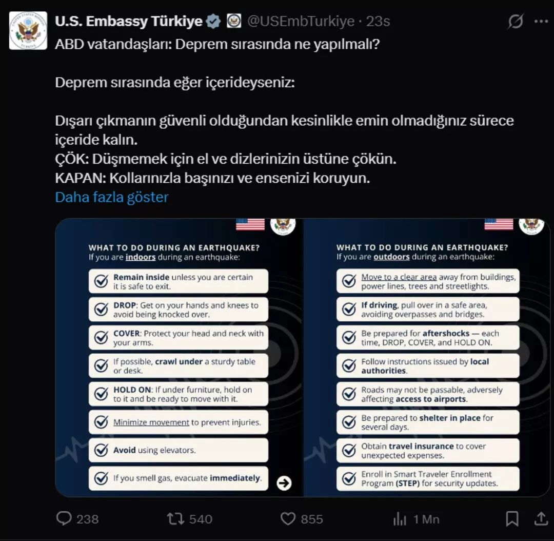 ABD’den Türkiye için deprem alarmı: Büyükelçilik uyardı, Prof. Dr. Osman Bektaş “Tesadüf değil” dedi 2