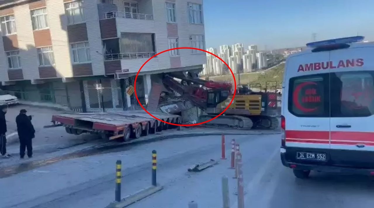 Başakşehir’de kontrolden çıkan TIR dehşet saçtı: Yokuştan kayan araç otomobilleri biçti, binaya çarptı! 2
