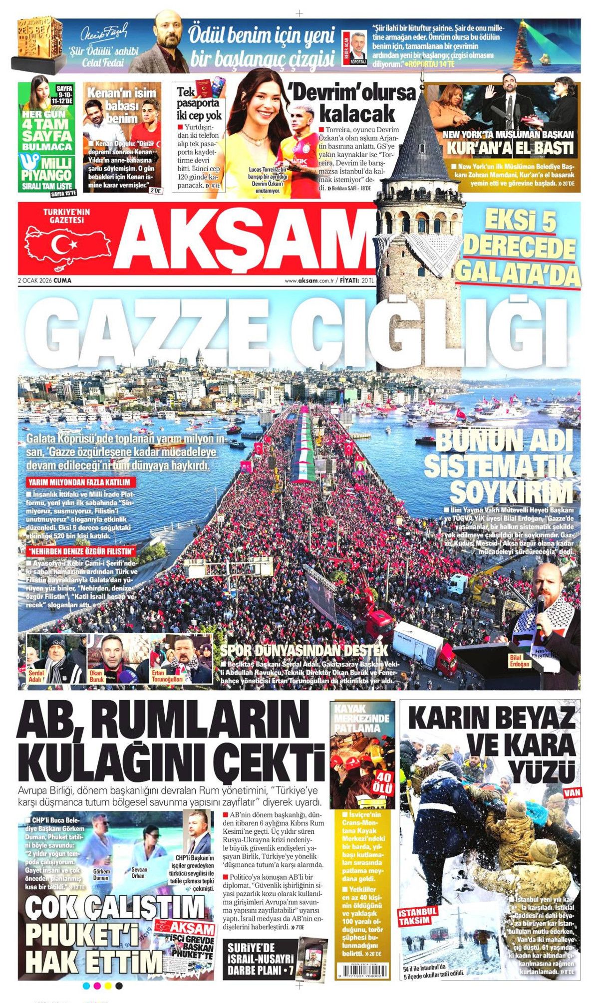 Türkiye susmadı, Gazze'yi unutmadı! Galata'daki tarihi buluşma manşetlerde... 16