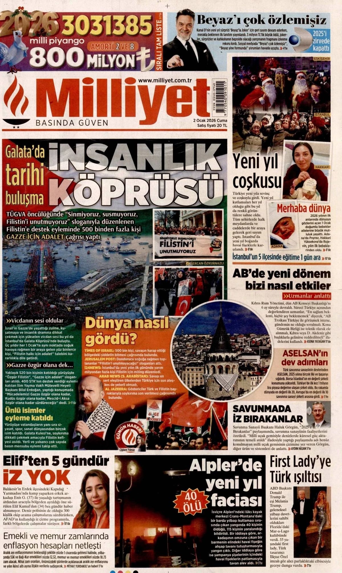 Türkiye susmadı, Gazze'yi unutmadı! Galata'daki tarihi buluşma manşetlerde... 1